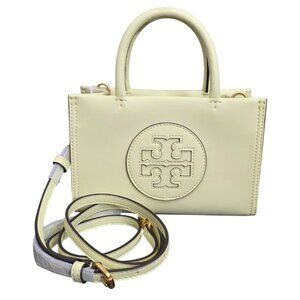 Tory Burch Ella Mini Bio Lemon Zest Yellow Tote Crossbody Bag